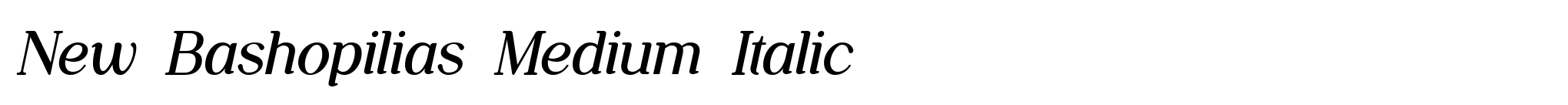 New Bashopilias Medium Italic image